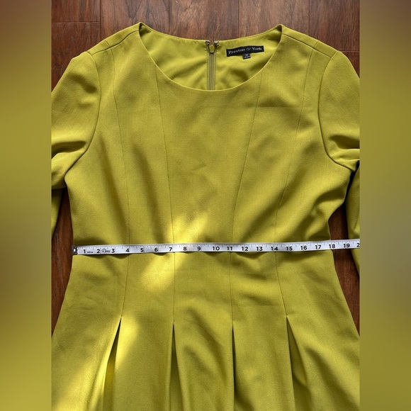 Preston & York Women’s Size 14 Midi Dress Back Zipper Lime Green - Picture 3 of 7